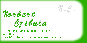 norbert czibula business card